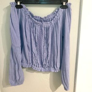 off the shoulder knit crop top